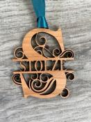 Split Monogram Ornament