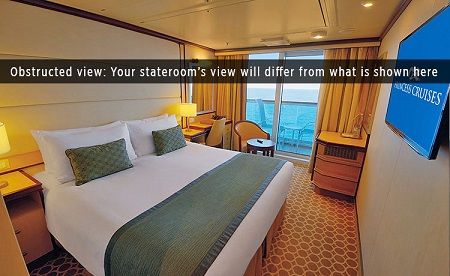BW - Balcony Stateroom (Obstructed View) Photo