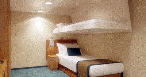 1A - Interior Upper/Lower Stateroom Photo