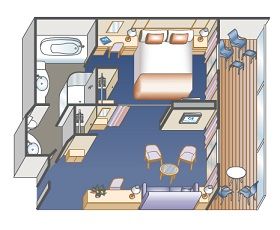 S2 - Suite with Balcony Plan
