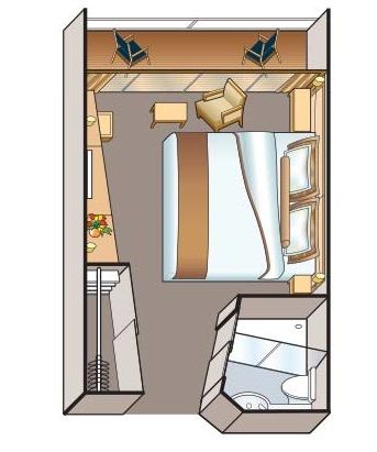 Category B - Veranda Stateroom Plan