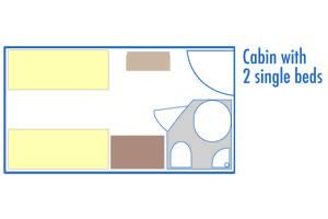 Main deck 2 beds Plan