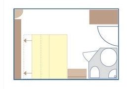 Middle deck 2 adjustable twin beds Plan