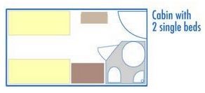 Upper Deck 2 Adjustable Twin Beds Plan