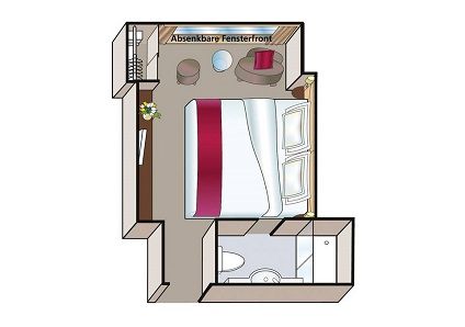 B4 - Cabin with Drop-Down Panoramic Window Plan