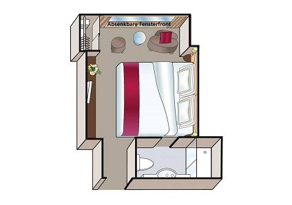 B1 - Cabin with Drop-Down Panoramic Window Plan