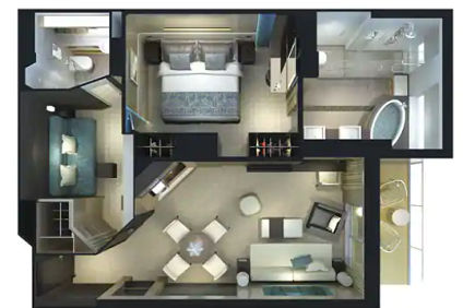 HA - Haven Aft Facing Penthouse with Master Bedroom & Balcony (After 12 Nov 2020) Plan