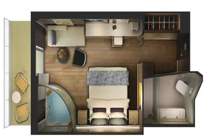 B9 - Balcony with Access to Thermal Spa (After 12 Nov 2020) Plan