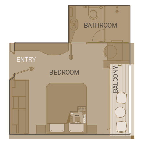 Cat BD - Deluxe Balcony Suite Plan