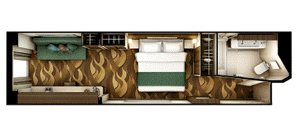 O2 - Family Oceanview Stateroom with Large Picture Window Plan