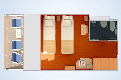 8M - Aft-View Extended Balcony Plan