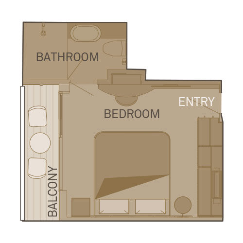 Cat A - Balcony Suite Plan