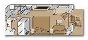 VQ - Spa Verandah Stateroom Plan