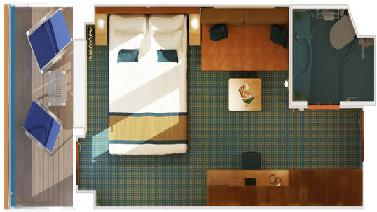 8C - Balcony Stateroom Plan