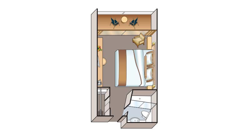 B - Veranda Stateroom Plan