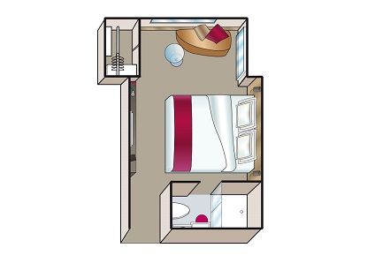 C4 Stateroom with Panoramic Window Plan