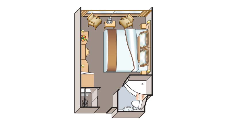 B - French Balcony Stateroom Plan