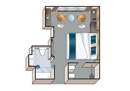 A1 - Cabin with Drop-Down Panoramic Window Plan
