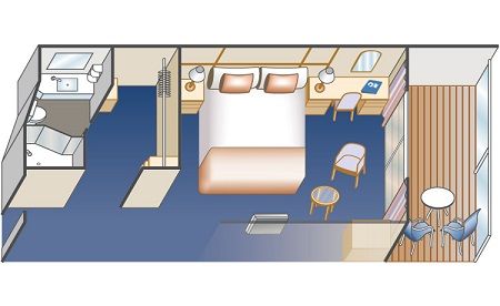 BY - Balcony Stateroom (Obstructed View) Plan