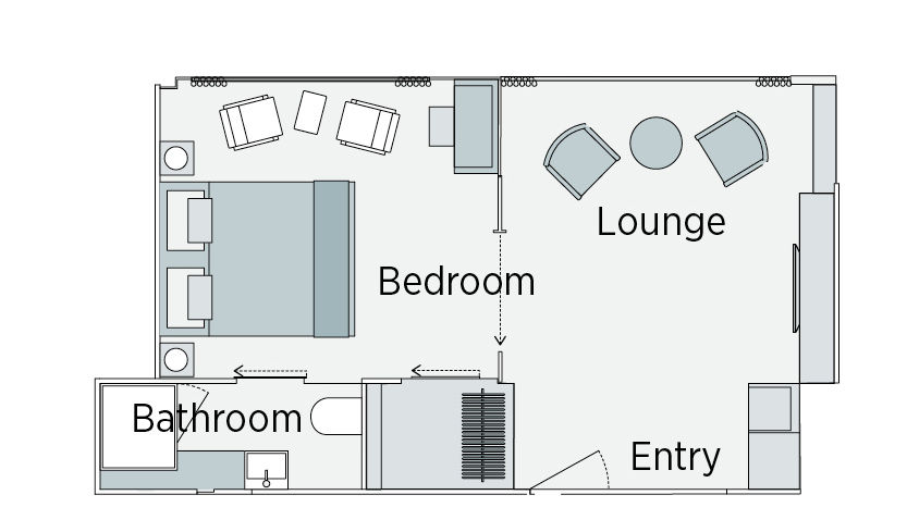 SA - Owner's One Bedroom Suite Plan