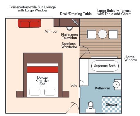 Indochina Balcony Suite Plan