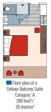 Cat A - Deluxe Balcony Suite Plan