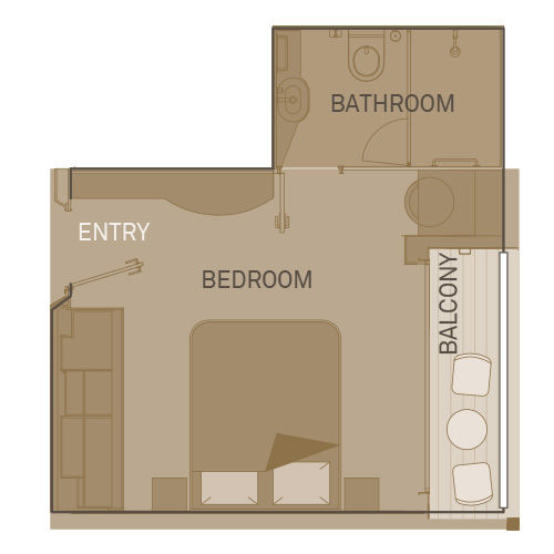 Cat BJ - Junior Balcony Suite Plan