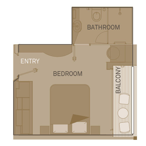 Cat B1J - Junior Balcony Suite Plan