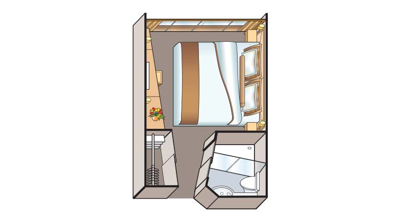 D - French Balcony Stateroom Plan