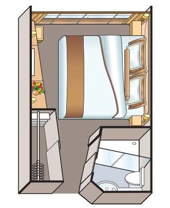 D - French Balcony Stateroom Plan