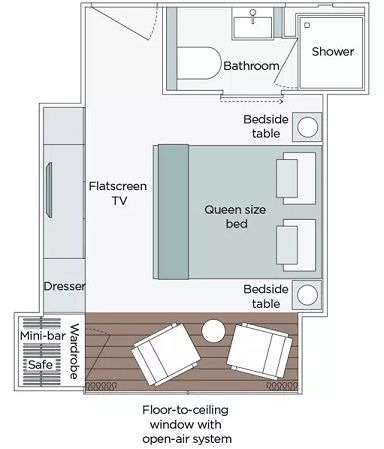 B - Emerald Panorama Balcony Suite Plan