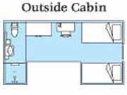 Outside Cabins Twin Plan