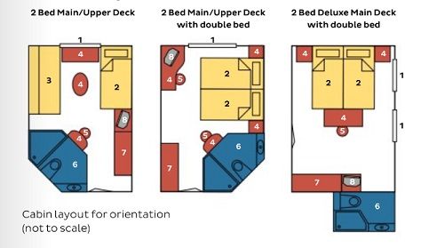 OD - 2 Bed Upper Deck with French Balcony Plan