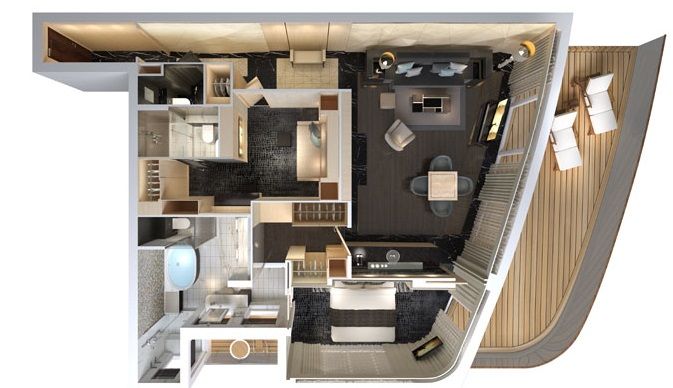 H2 - Haven Deluxe Owners Suite with Large Balcony Plan