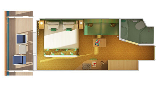 8P - Cloud 9 Spa Balcony Stateroom Plan