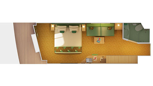 6T - Cloud 9 Spa Oceanview Stateroom (Obstructed Views) Plan
