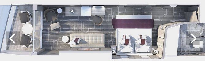 SV - Sunset Veranda Stateroom Plan