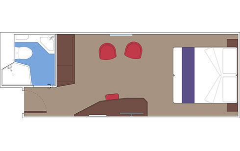 Yacht Club Interior Suite ( Module 21 Sqm - Decks 16-18    ) Plan
