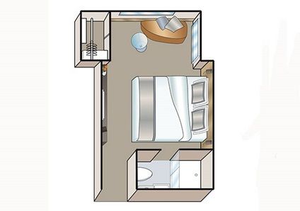 C4 - Stateroom with Panoramic Window Plan