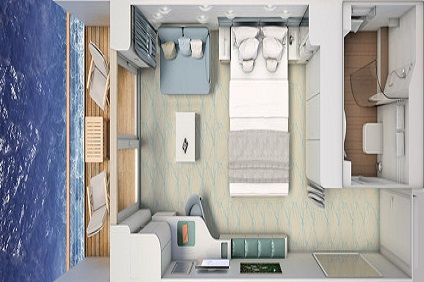 Category 4 - Balcony Cabin Plan