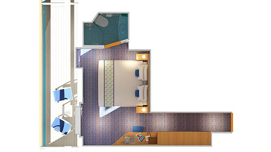 9B - Premium Balcony Stateroom Plan
