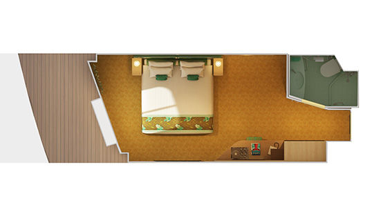 6T - Cloud 9 Spa Ocean View Stateroom (Obstructed View) Plan