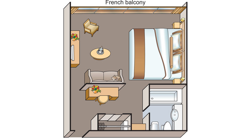 A - Deluxe French Balcony Plan
