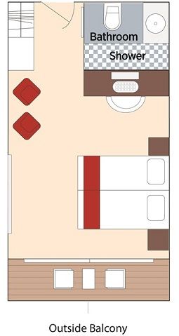 Cat AB - Balcony Stateroom Plan