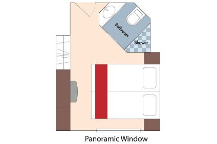E - Panoramic Window Stateroom Plan