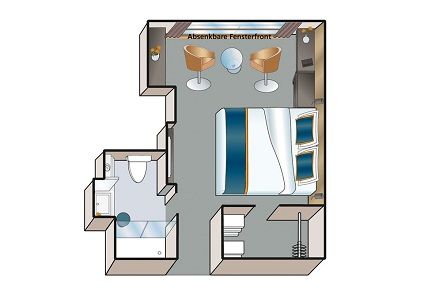 B1 - Cabin with Drop-Down Panoramic Window Plan