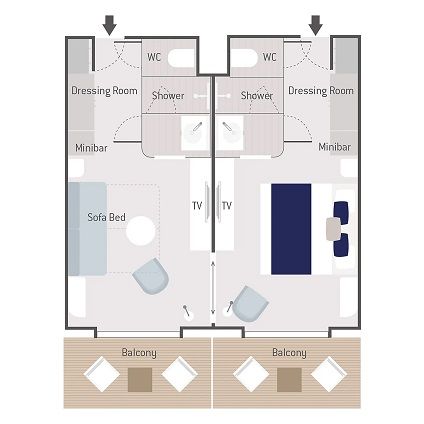 Prestige Suite Deck 6 Plan