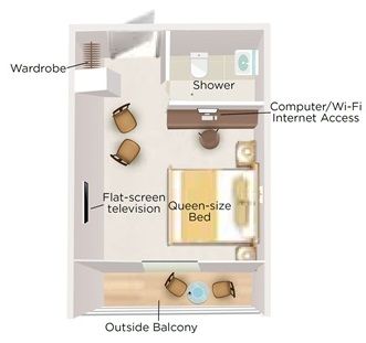 AB - Outside Balcony Suite Plan