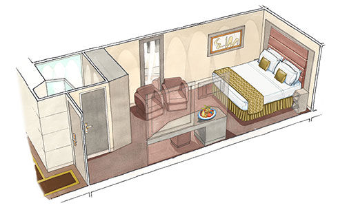 Yacht Club Interior Suite ( Module 21 Sqm - Decks 16-19    ) Plan