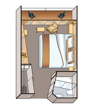 B - Veranda Stateroom Plan